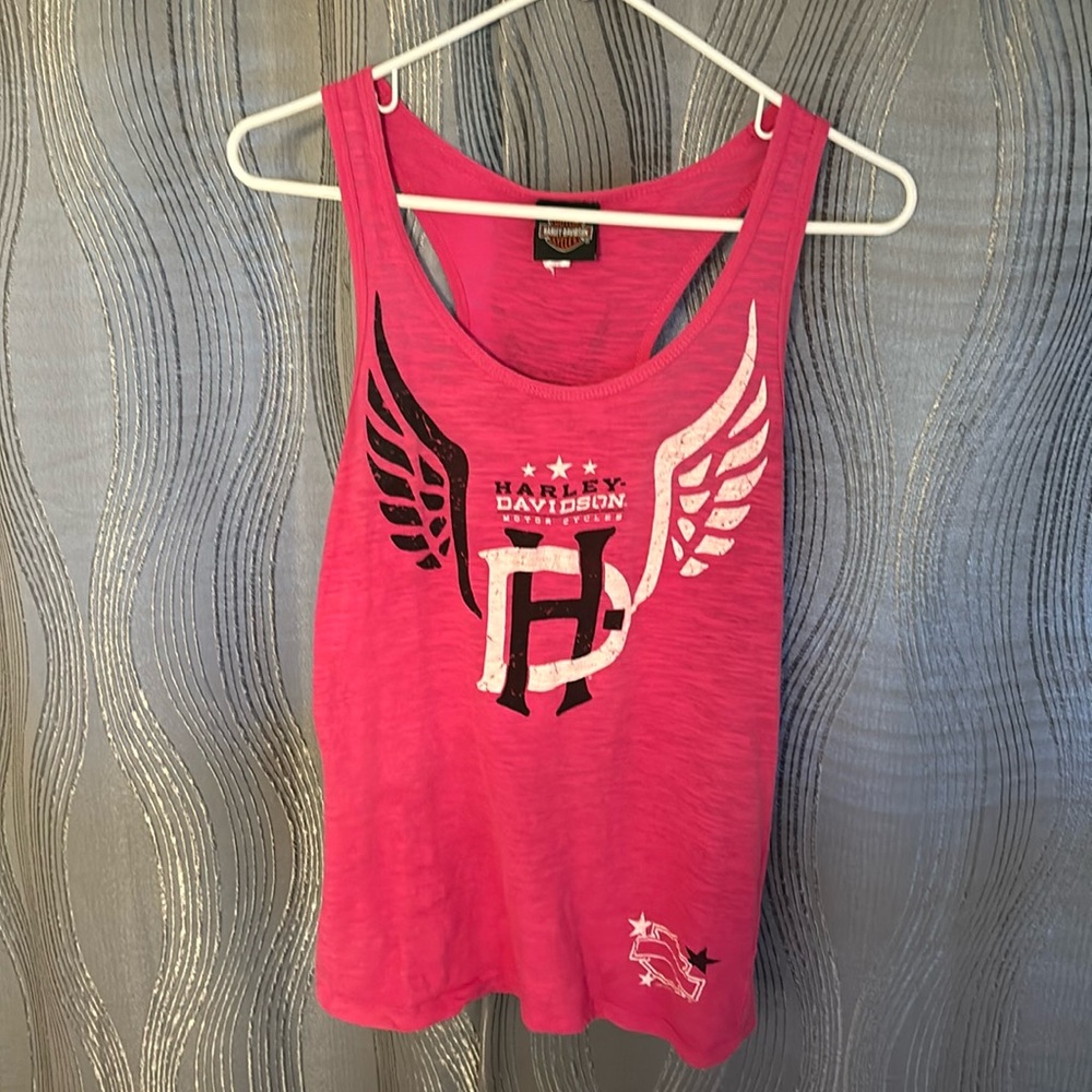 Harley Davidson small pink tank top